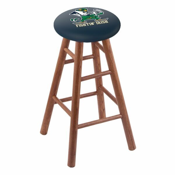 Oak Counter Stool, Medium Finish, Notre Dame Leprechaun Seat, Holland Bar Stool Co, Mfr#: RC24OSMed